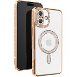 AVIZAR Diamantno ohišje MagSafe za iPhone 16 Plus z luksuznim dizajnom, Zlata, (5000190365) | Shoptok.si