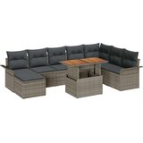 vidaXL vrtni kauč set Set od 9 Siva Ratan Vrtna blagovaonica | shoptok.hr