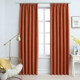 vidaXL Zavjese za zamračivanje s kukama 2 kom boja hrđe 140 x 225 cm Cijene