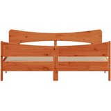  Okvir kreveta s uzglavljem voštano smeđi 200x200 cm od borovine | shoptok.hr