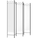 Sobna pregrada sa 6 panela bijela 240 x 200 cm od tkanine | Eponuda.com