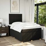  Krevet box spring s madracem crni 120 x 190 cm od tkanine | shoptok.hr