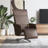  Masažni naslonjač od umjetne kože s osloncem za noge smeđi | shoptok.hr