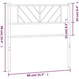  Metalno uzglavlje crno 75 cm | shoptok.hr