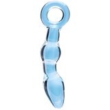 Clarity Utopian Mystique - analni dildo od rebrastog stakla (prozirno) u