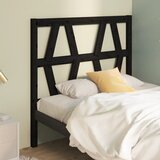  Uzglavlje za krevet crno 96 x 4 x 100 cm od masivne borovine | shoptok.hr
