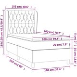  s oprugama i madracem tamnosmeđi 100 x 200 cm od tkanine | shoptok.hr
