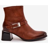 Zazoo Leather Women's Ankle Boots with Buckle | Shoptok.si