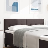vidaXL vzglavje z gumbi, temno rjavo, 140 cm, tkanina, (22049383) | Shoptok.si