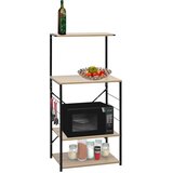 vidaXL Ormarić za mikrovalnu pećnicu crni/hrast 60x39,6x123 cm iverica Cijene