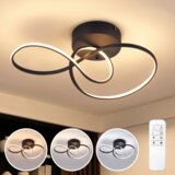 Nettlife sodobna črna zatemnilna LED stropna svetilka 24 W z daljinskim upravljalnikom za dnevno sobo, spalnico, kuhinjo ali hodnik, (5000491407) Cene