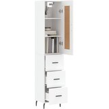  Visoka komoda bijeli 34,5x34x180 cm od konstruiranog drva | shoptok.hr