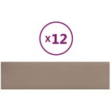  Zidne ploče od umjetne kože 12 kom cappuccino 60 x 15cm 1 08 m² | shoptok.hr