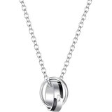 IZMAEL Ogrlica US-15293 - Srebrna / Črna | Shoptok.si