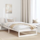 vidaXL Posteljni okvir Bela Les 90 x 190 cm Posteljni okvir Pravokotna u