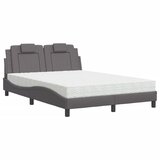  Krevet Viana s madracem sivi 120 x 200 cm od umjetne kože | shoptok.hr