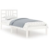 Maison Chic Posteljni okvir - Enojna postelja - Postelja za odrasle bel iz trdnega lesa 100x200 cm-J6324, (21768386) | Shoptok.si