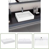 The Living Store Umivalnik 60x38x11 cm liti mineral/ liti marmor bel - Umivalnik, (21744783) Cene