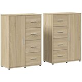 vidaXL Komoda 2 kosa sonoma hrast 60x31x84 cm inženirski les | Shoptok.si