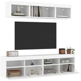  5-dijelni zidni TV elementi s LED bijeli od konstruiranog drva | shoptok.hr