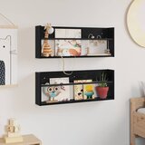  Polica za časopise s policom 2 pcs Crni hrast 80 x 12 x 30 cm | shoptok.hr