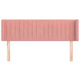 Vzglavje z ušesi roza 147x16x78/88 cm žamet, (20952856) | Shoptok.si