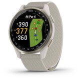 Garmin golf GPS sat Approach S50, krem-zlatni okvir, remen ComfortFit boje bjelokosti | shoptok.hr