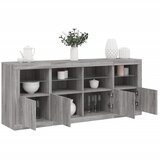 vidaXL Komoda z LED lučkami siva sonoma 163x37x67 cm | Shoptok.si
