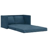  Podni kauč na razvlačenje 2-u-1 plavi 122x204x55 cm baršunasti | Eponuda.com