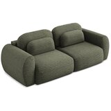 Makamii Zelena raztegljiva/s prostorom za shranjevanje sedežna garnitura iz rebrastega žameta 266 cm Kini – | Shoptok.si