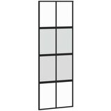  Klizna vrata s priborom 76 x 205 cm kaljeno staklo i aluminij | shoptok.hr