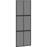  Klizna vrata s priborom crna 76 x 205 cm kaljeno staklo | shoptok.hr