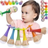 Classic World zvečka 2u1 drveni instrument rainbow maracas 1 kom. | shoptok.hr