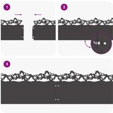 vidaXL Robniki za trato 30 pcs Črna 103 x 0,05 x 22 cm Jeklo | Shoptok.si