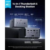 Thunderbolt 5 Docking Station Gray 14-in-1 Thunderbolt 5 Dock