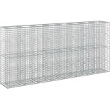  Gabionski uzdignuti krevet 4 pcs Srebrno 330 x 50 x 150 cm | shoptok.hr