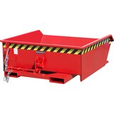 eurokraft pro Mini prekucni zaboj, nizek nasipni rob, prostornina 0,61 m³, rdeča RAL 3000 | Shoptok.si
