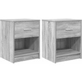  Noćni ormarići 2 kom s ladicama sivi Sonoma 40x34x50 cm | shoptok.hr