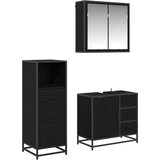  Set namještaja za kupaonicu 3 kom. Crni hrast | shoptok.hr