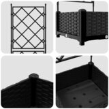  Vrtna saksija Crna 40 x 40 x 125,5 cm Plastika | Eponuda.ba