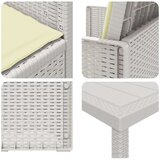  Komplet za jedilnico v vrtu z blazino 5 pcs Bela in krem PP, (5000334727) | Shoptok.si