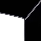  Stolić za kavu crni 50 x 50 x 45 cm od kaljenog stakla | shoptok.hr