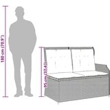  Vrtna klupa s jastukom Svjetlosiva Poli ratan | shoptok.hr