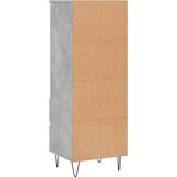 VidaXL Visoka omara betonsko siva 40x36x110 cm inženirski les Slike