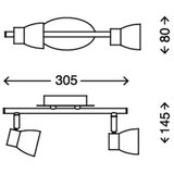 BRILONER 2914-022 - LED spot svetiljka 2xGU10/3W/230V 3000K | Eponuda.com