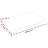 Stolna ploča svjetlosmeđa 60 x 40 x 2 cm tretirana hrastovina | shoptok.hr