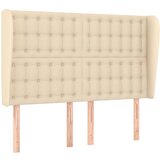 Maison Chic vzglavna omarica - nočna omarica - posteljna omarica z ušesi krem 147x23x118/128 cm blago, (21708279) | Shoptok.si
