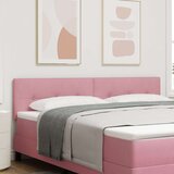  LED Uzglavlje s dugmadi u ružičastoj boji 90 cm od baršuna | shoptok.hr