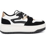 Shelvt Black and white sneakers with gold details Cene