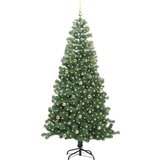 vidaXL Božično drevo med 300 LED z stojalom Zelena 240 cm PVC | Shoptok.si